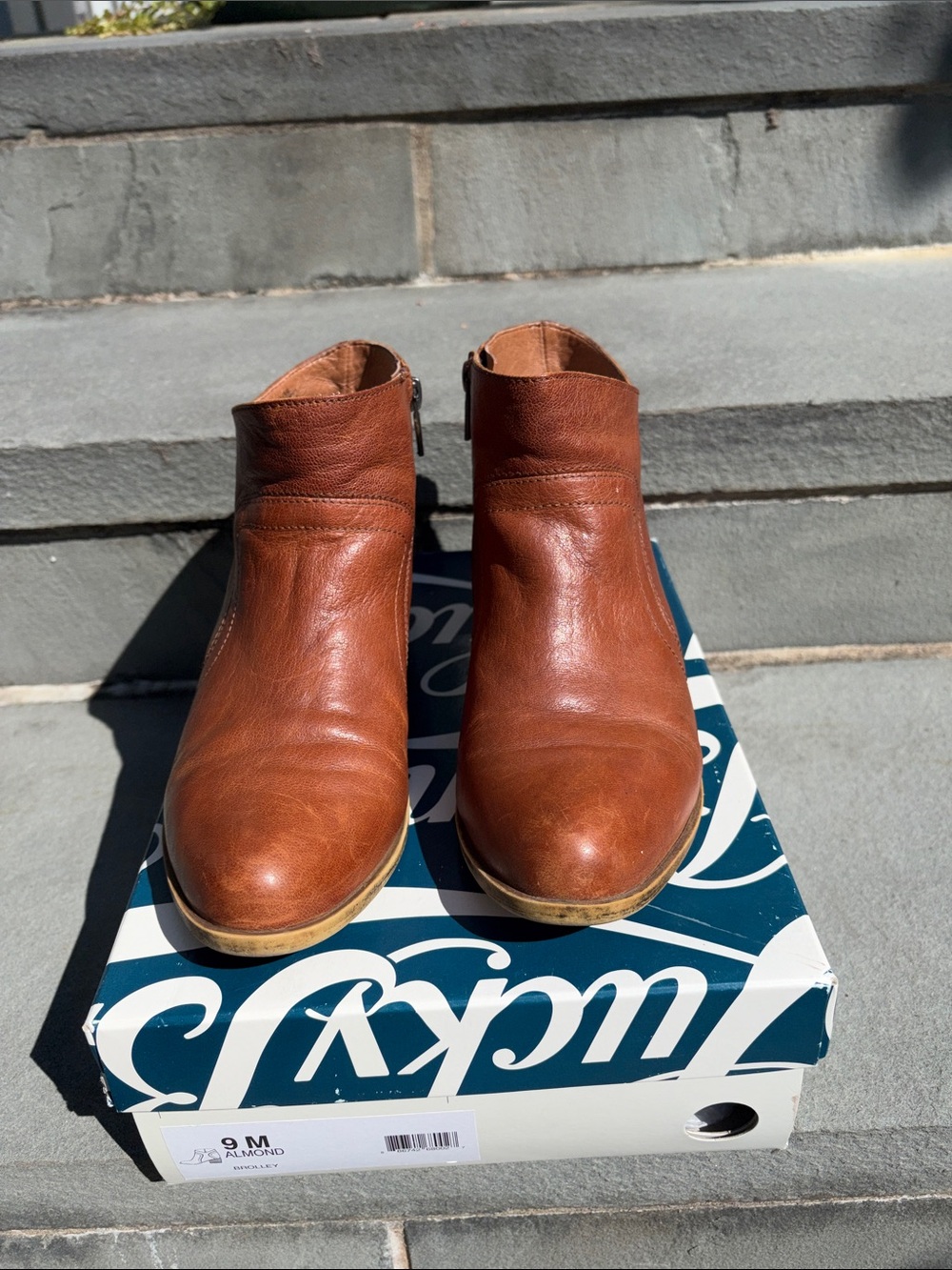 Lucky Brand Women’s Almond  Leather Booties